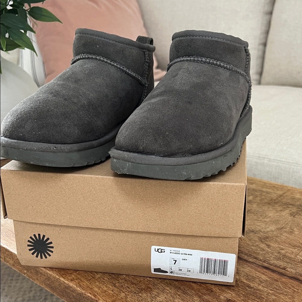 UGG Charcoal Suede Ankle Boots